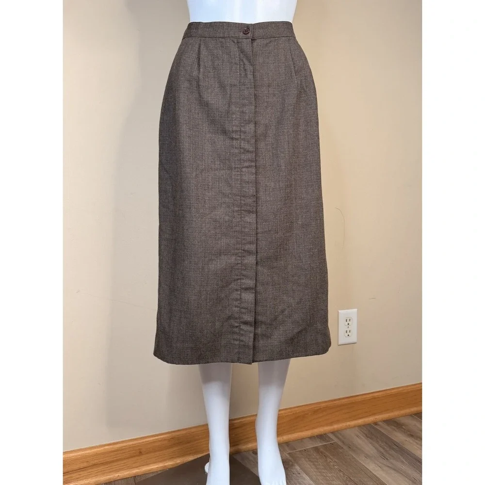 Giorgio Sant Angelo Vintage Straight Womens Skirt 100% Pure Merino Wool‎ Sz 12
